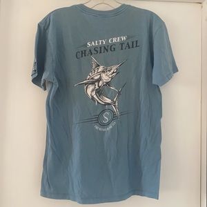 SALTY CREW Chasing Tail Swordfish Tee Shirt Short Sleeve Top blue Medium